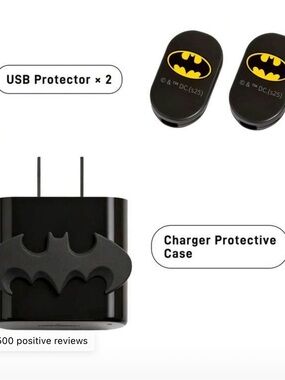 Batman Black & Yellow Charger Protector Set